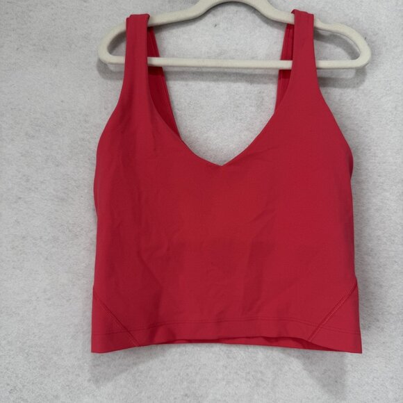 Lululemon Tank Top Womens 2 Power Pivot V Neck Crop Yoga Athletic Gym LW1DUDS0 - Picture 1 of 11